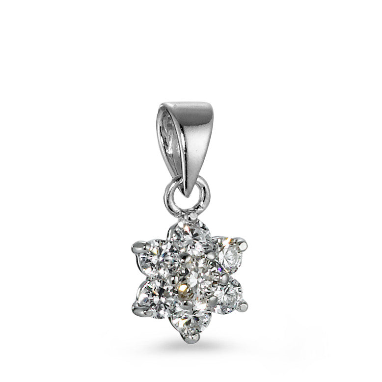 Pendant Silver Zirconia 7 Stones Rhodium plated Ø8.5 mm