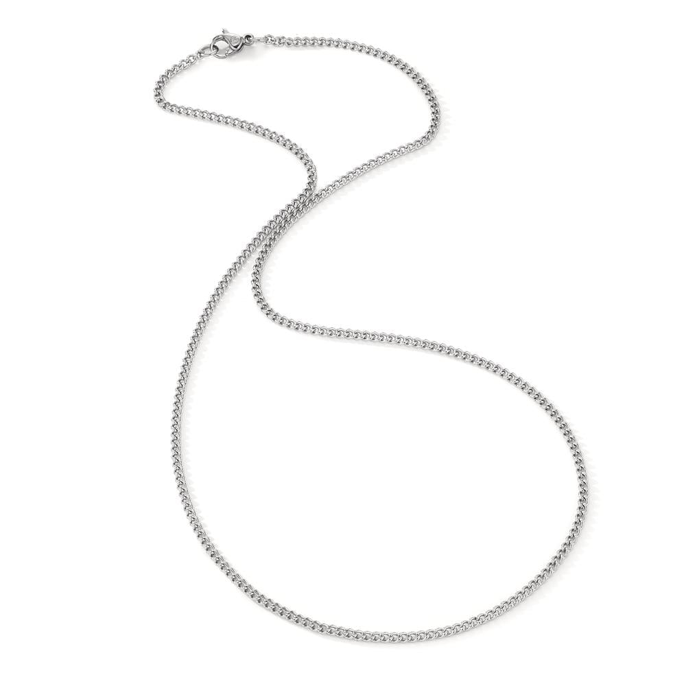 Curb-Necklace Stainless steel 45 cm