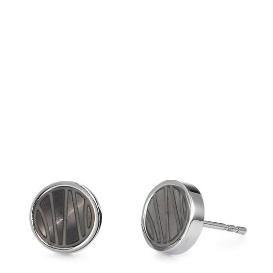 Stud earrings Stainless steel IP coated Ø9 mm