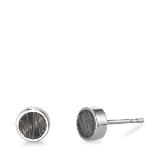 Stud earrings Stainless steel IP coated Ø6 mm