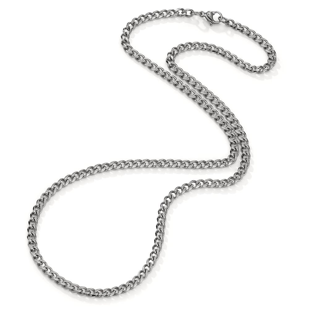 Curb-Necklace Stainless steel 45 cm