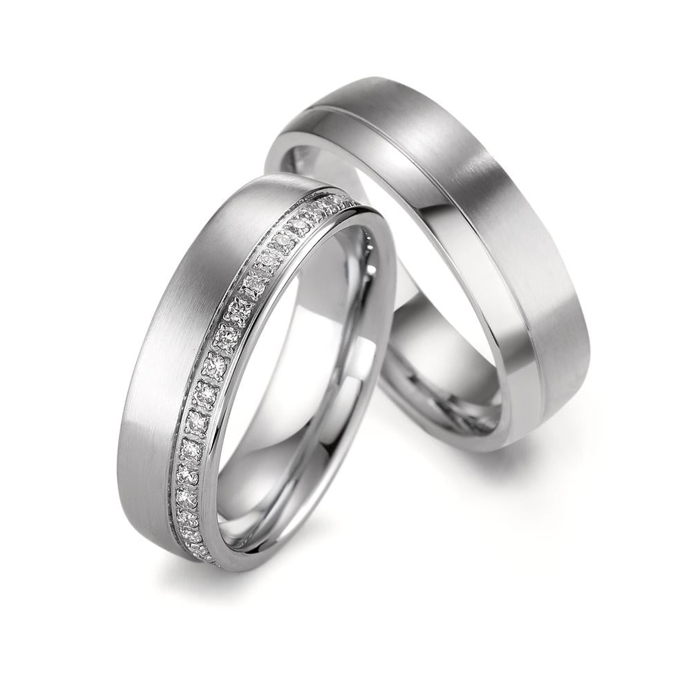 Wedding Ring Stainless steel Zirconia