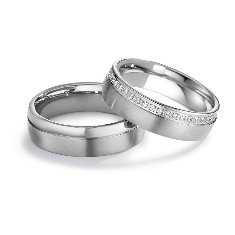 Wedding Ring Stainless steel Zirconia