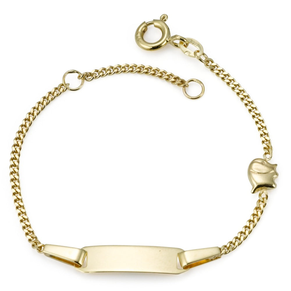 Engravable bracelet 9k Yellow Gold Elephant 12-14 cm