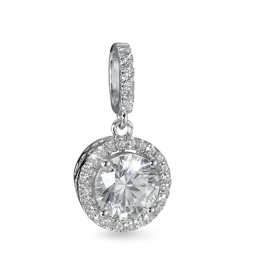 Pendant Silver Zirconia Rhodium plated