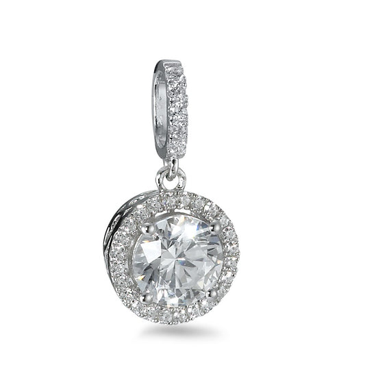 Pendant Silver Zirconia Rhodium plated