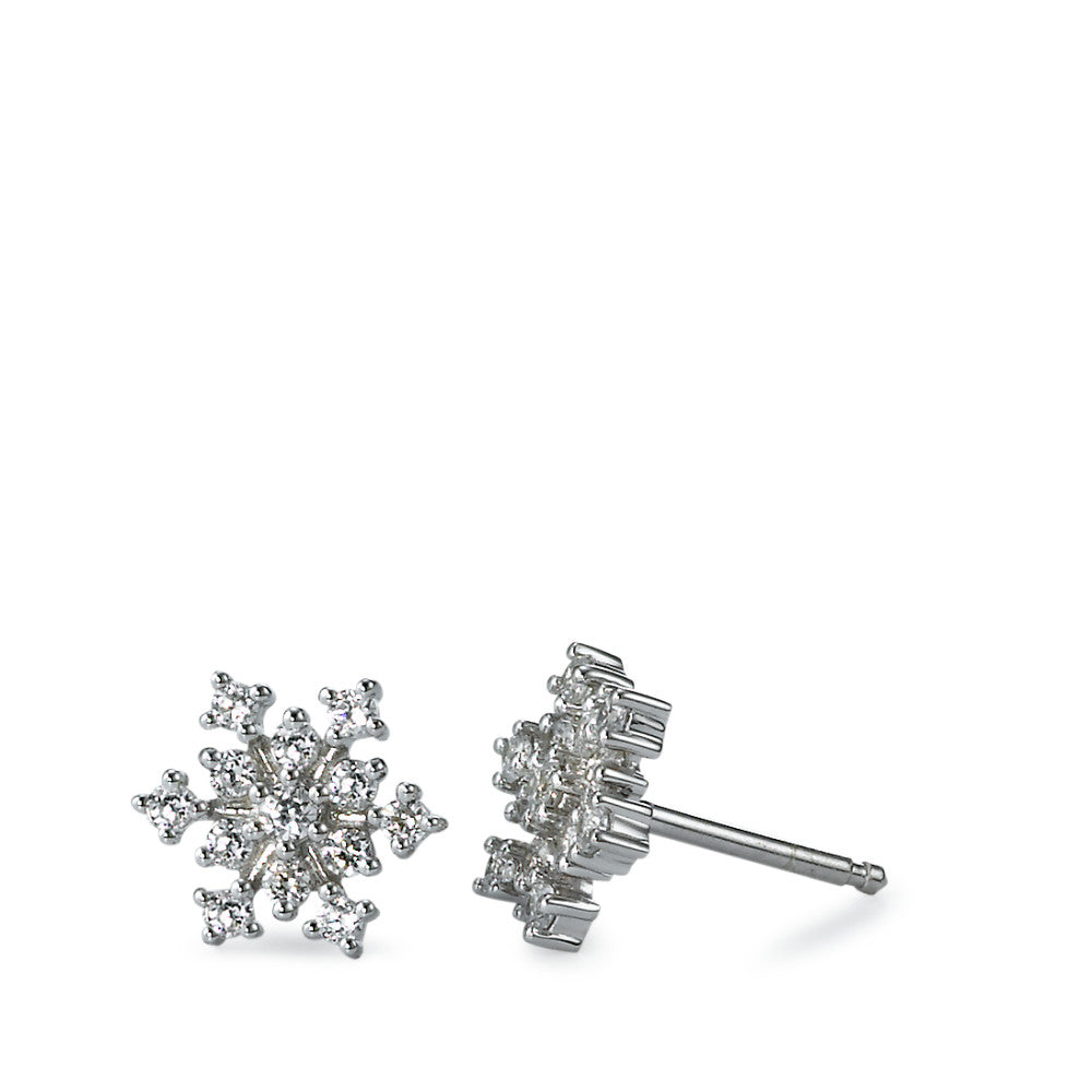 Stud earrings Silver Rhodium plated Ø8 mm