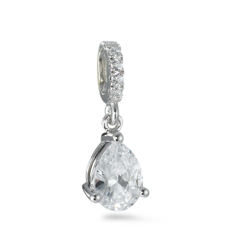 Pendant Silver Zirconia 6 Stones Rhodium plated