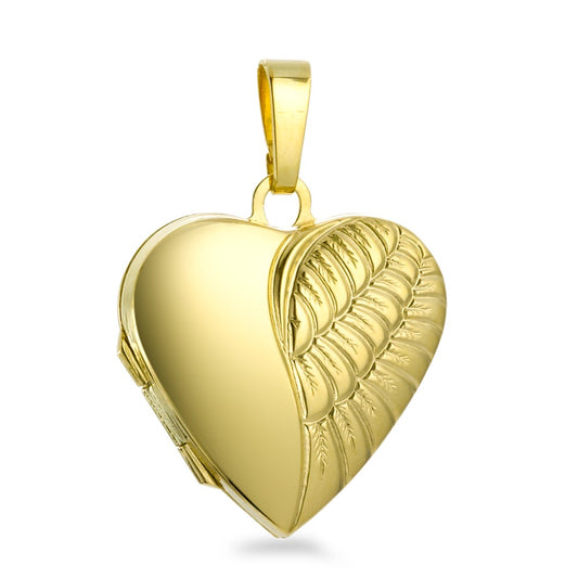 Locket 9k Yellow Gold Wing Ø20 mm