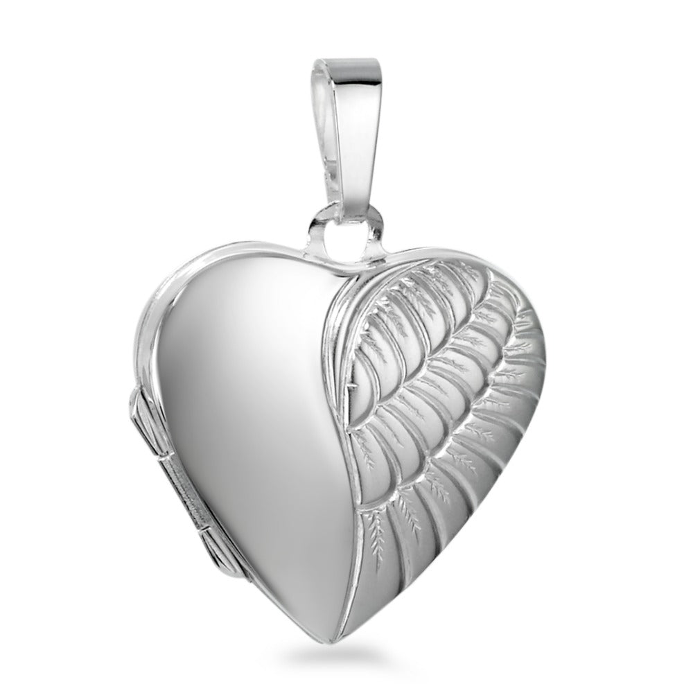 Locket Silver Rhodium plated Wing