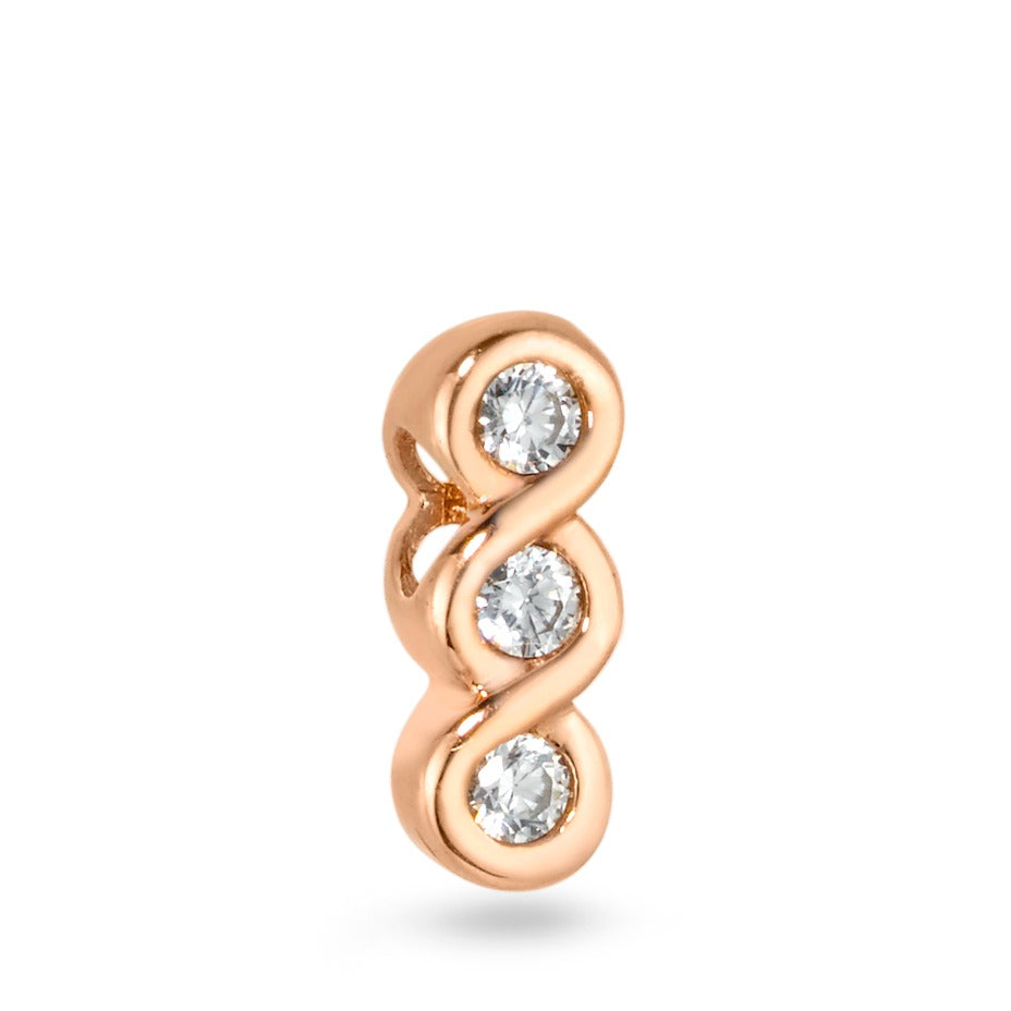 Pendant 9k Rose Gold Zirconia 3 Stones