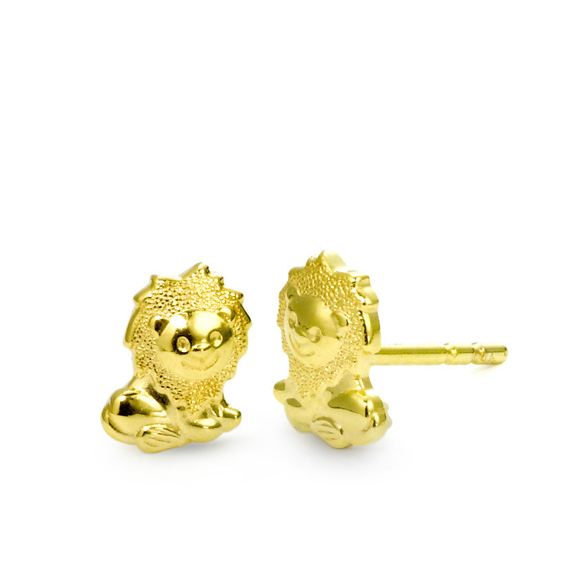 Stud earrings 9k Yellow Gold Lion