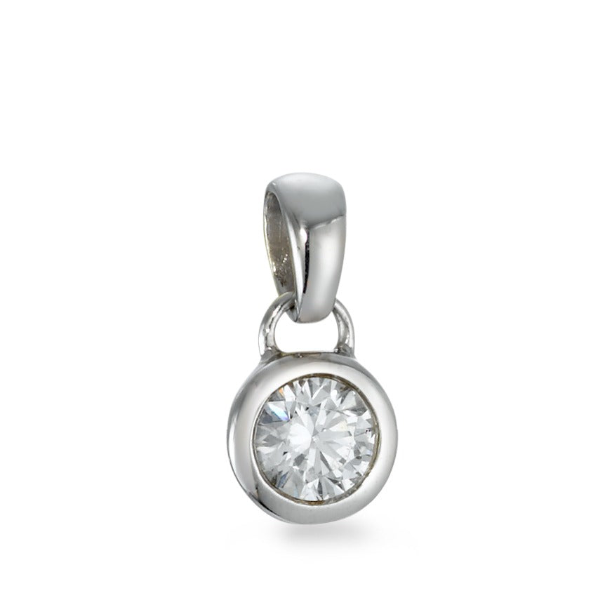 Pendant 9k White Gold Zirconia