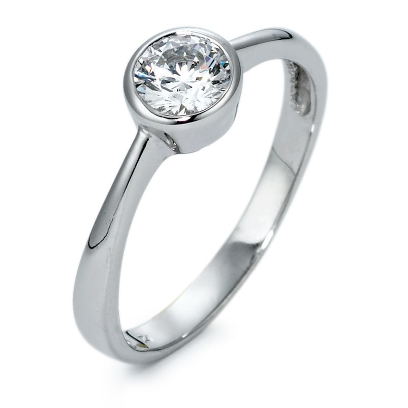 Ring 9k White Gold Zirconia Ø6 mm