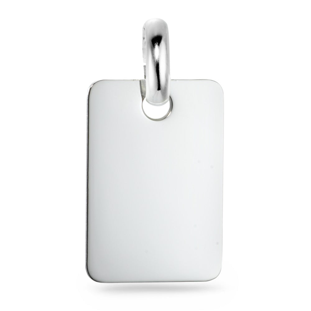 Engravable pendant Silver Rhodium plated