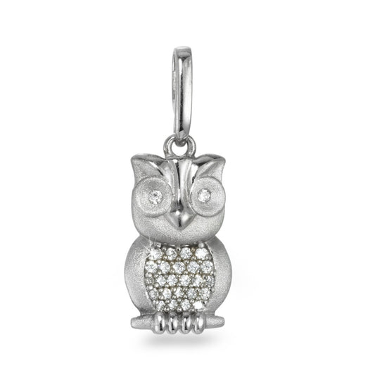 Pendant Silver Zirconia Owl