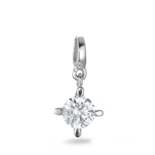 Pendant 9k White Gold Zirconia