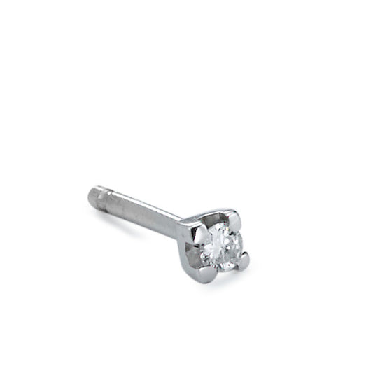 Single stud earring 18k White Gold Diamond 0.03 ct, vsi