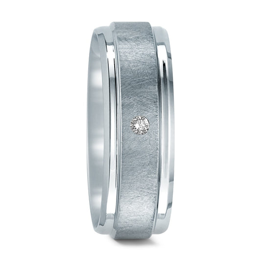 Wedding Ring Stainless steel Diamond 0.02 ct, w-si