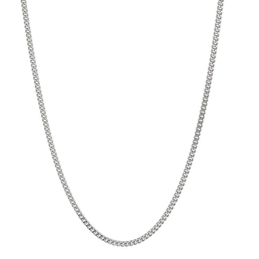 Curb-Necklace Silver Rhodium plated 36 cm