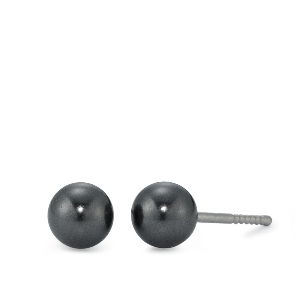 Stud earrings Titanium Shining pearls