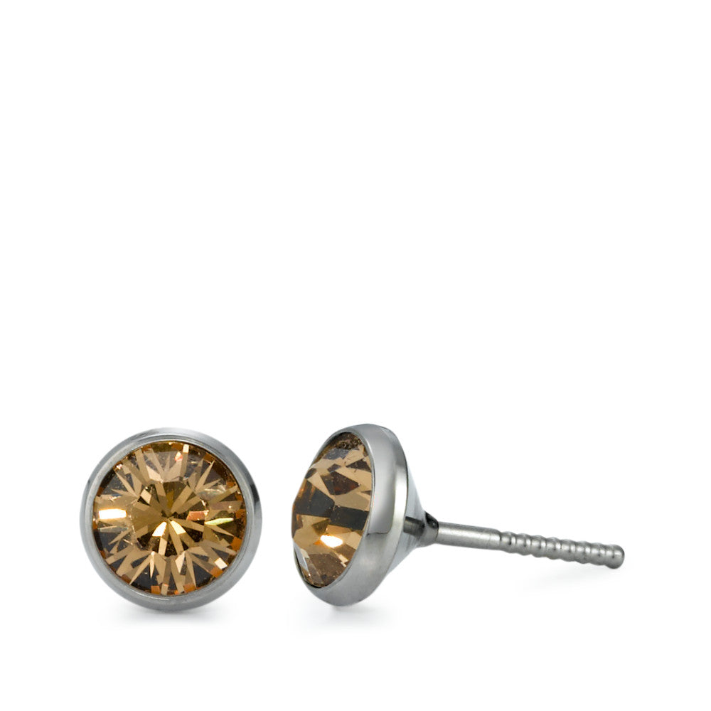 Stud earrings Titanium Zirconia Ø7.5 mm