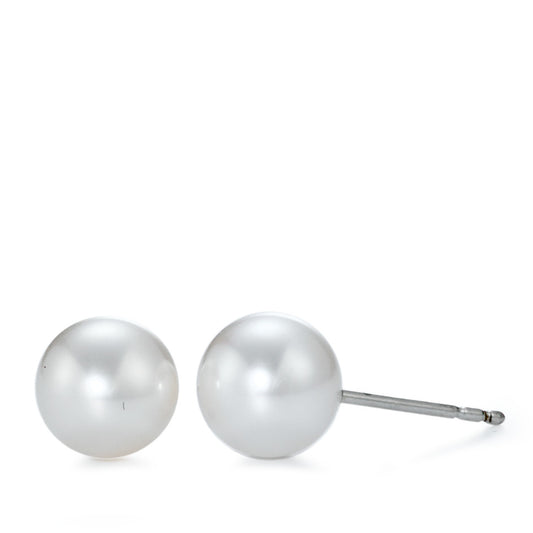 Stud earrings 18k White Gold Freshwater pearl