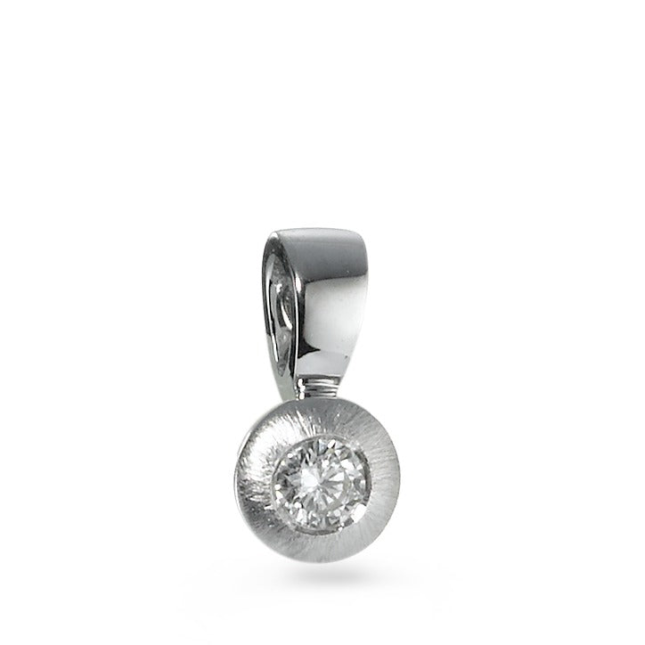 Pendant 18k White Gold Diamond 0.05 ct, w-si