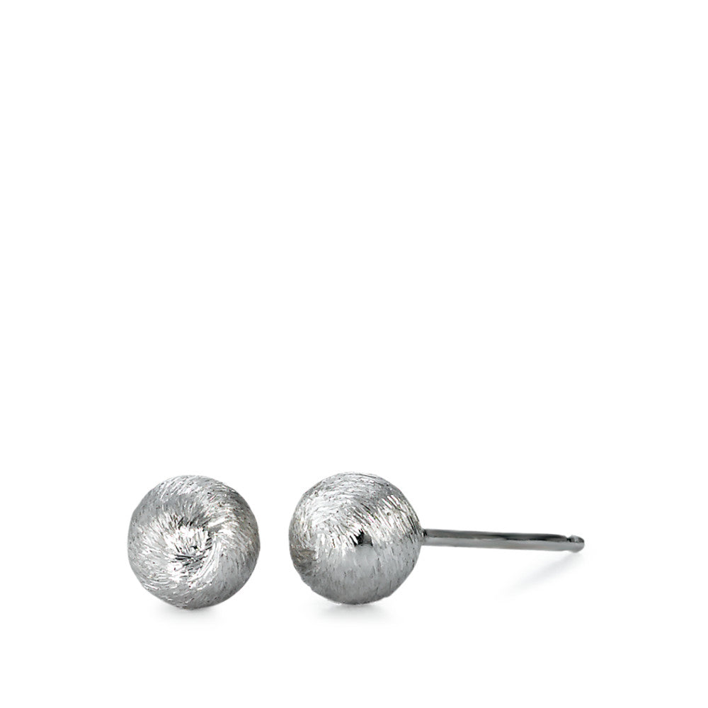 Stud earrings Silver Rhodium plated Ø6 mm