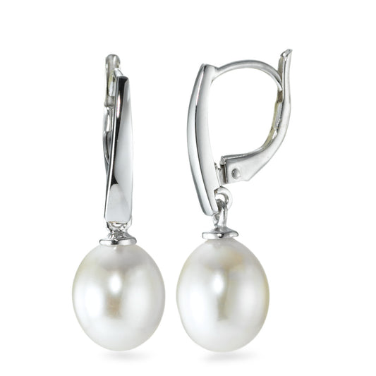 Drop Earrings 9k White Gold Freshwater pearl