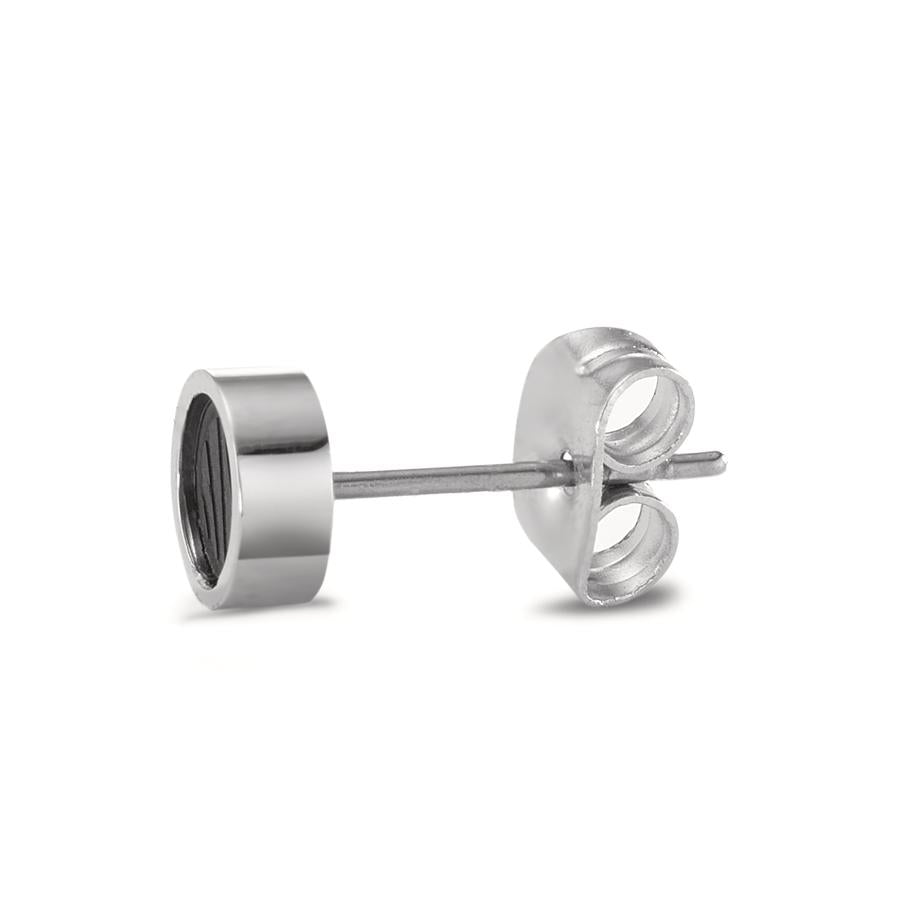 Single stud earring Stainless steel IP coated Ø6 mm