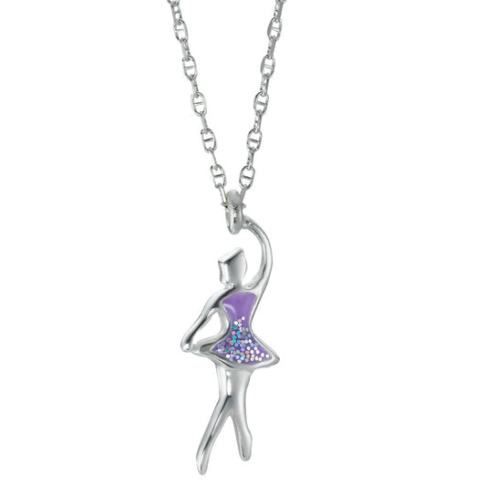 Necklace with pendant Silver Lacquered Ballet 36 cm