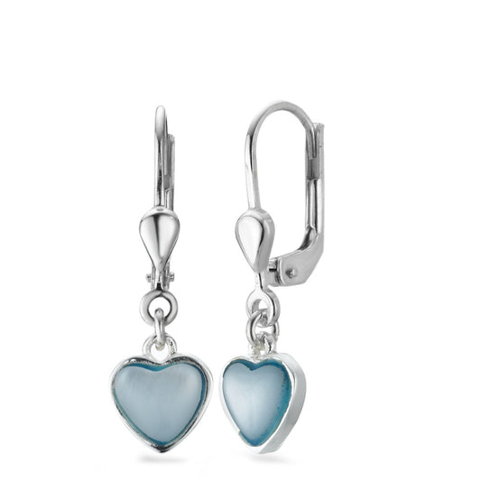 Drop Earrings Silver Mother of pearl Heart