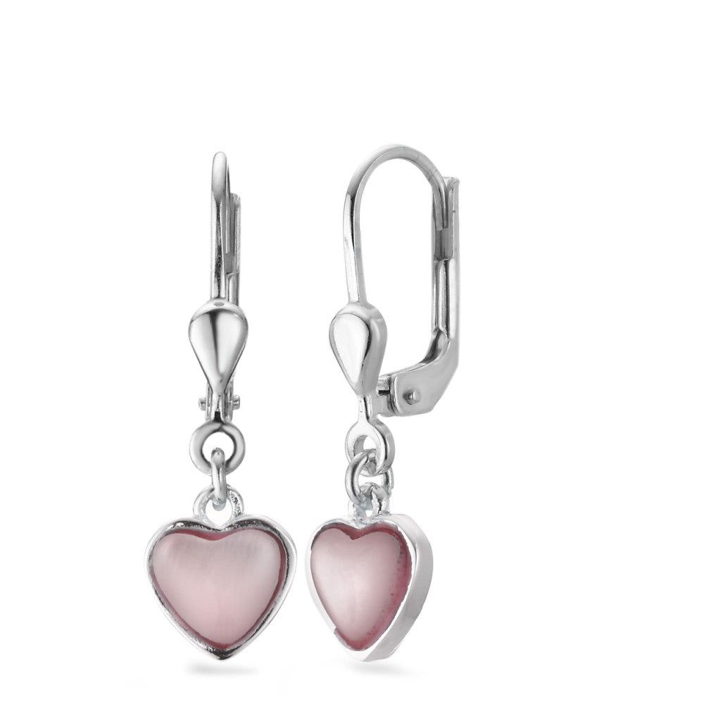 Drop Earrings Silver Mother of pearl Heart