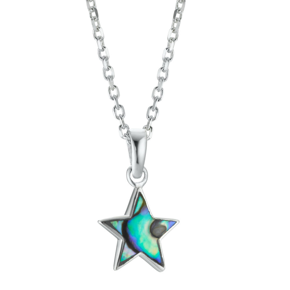 Necklace with pendant Silver Abalone Star 36-38 cm Ø10 mm