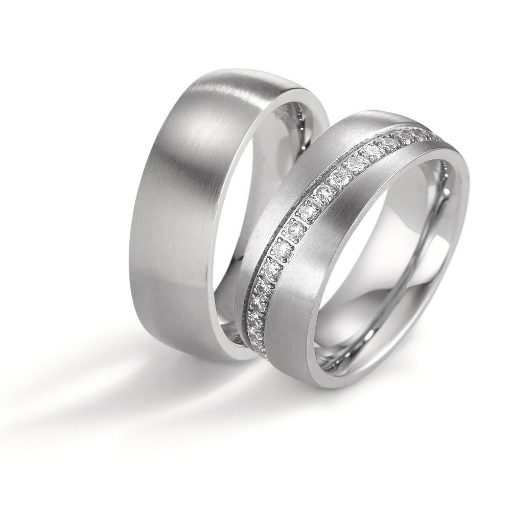 Wedding Ring Stainless steel Zirconia