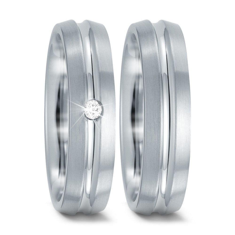 Wedding Ring Stainless steel Zirconia