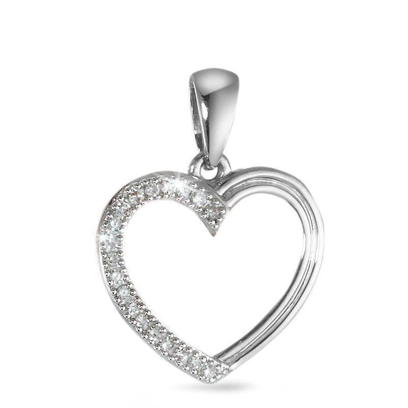 Pendant 18k White Gold Heart Ø14 mm