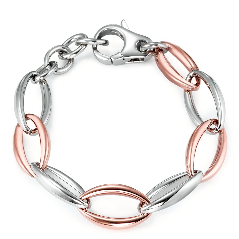 Bracelet Stainless steel Rose IP coated 19-22 cm