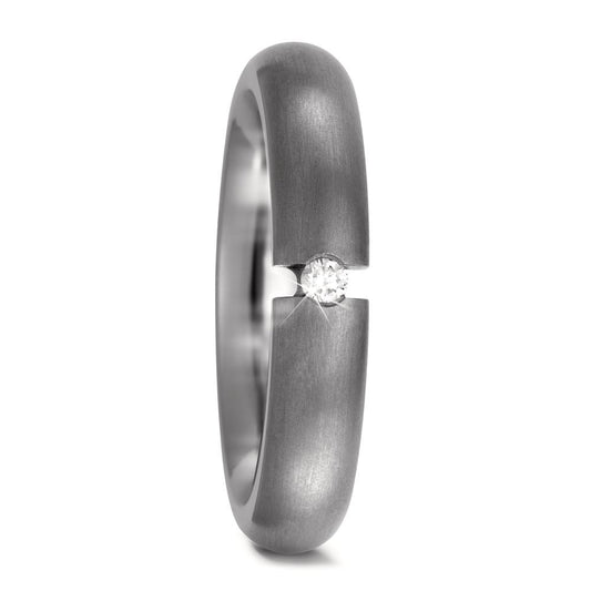 Wedding Ring Titanium Diamond 0.03 ct, w-si