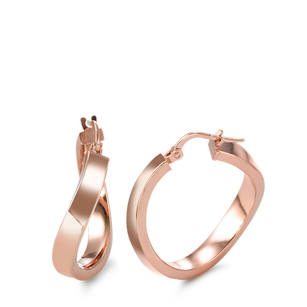 Hoop earrings Silver Rose Gold plated