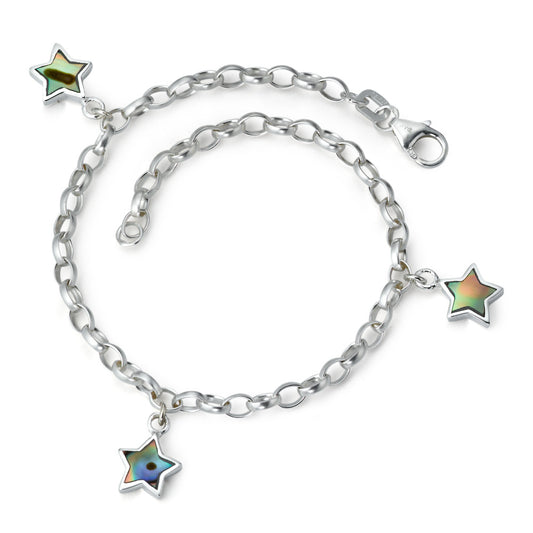 Bracelet Silver Abalone Star 18 cm Ø7.5 mm