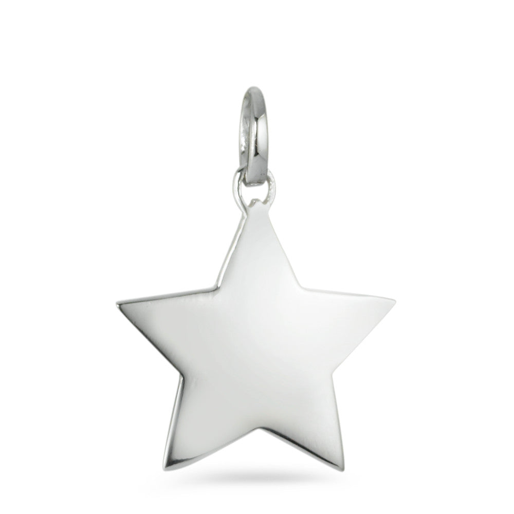 Engravable pendant Silver Star Ø20 mm