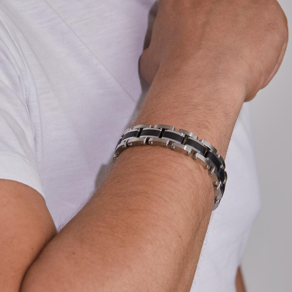 Bracelet Stainless steel IP coated 21 cm