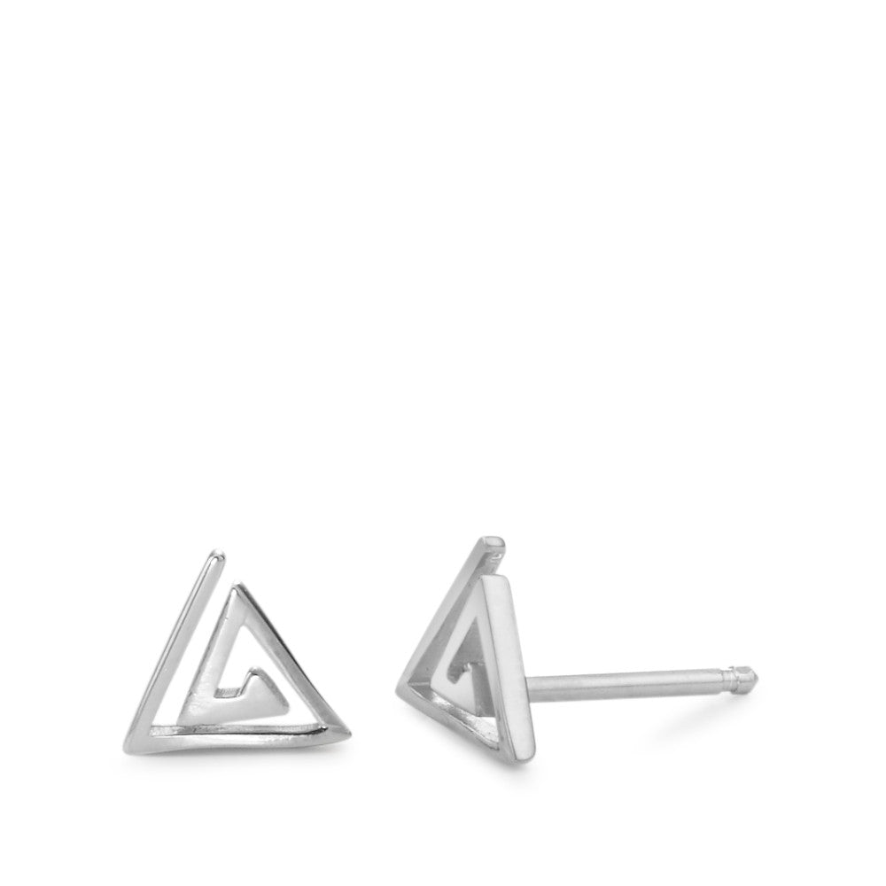 Stud earrings Silver Rhodium plated