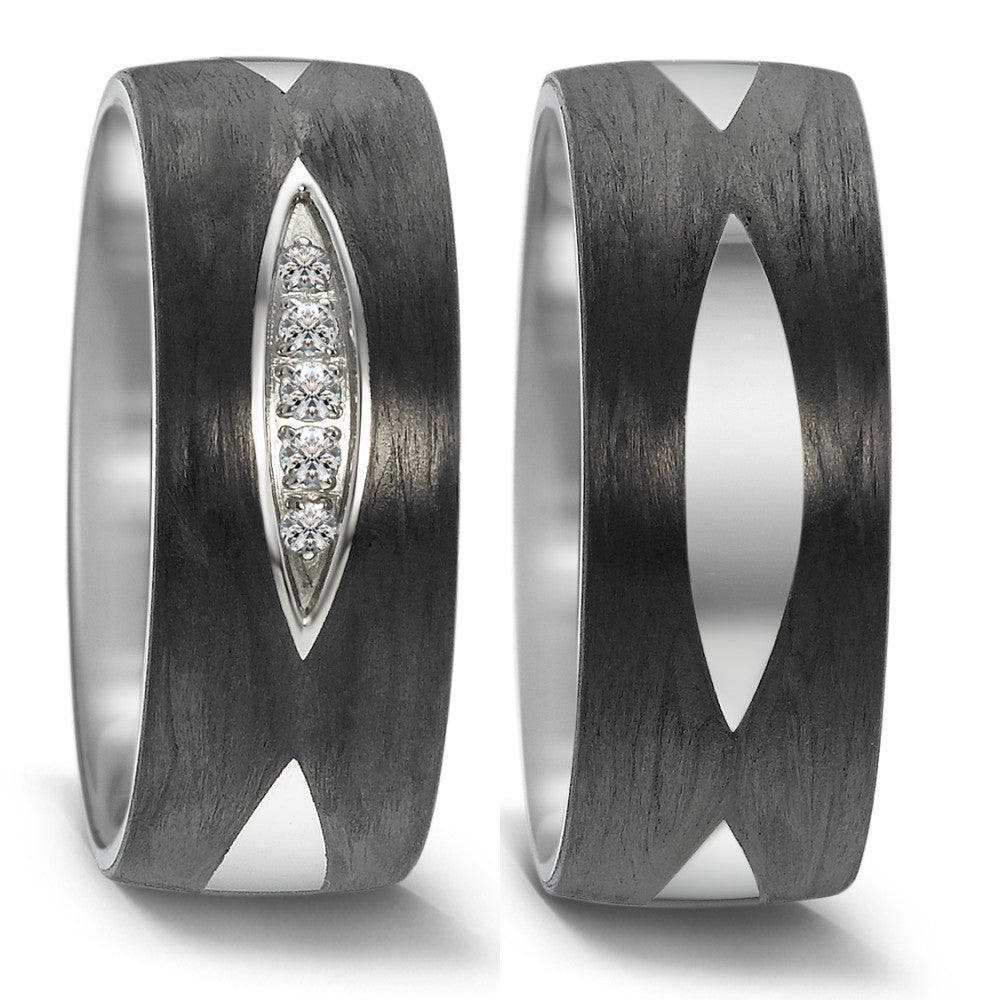 Wedding Ring Stainless steel, Carbon