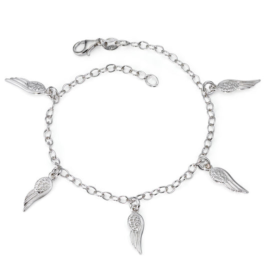 Bracelet Silver Rhodium plated Wing 19 cm