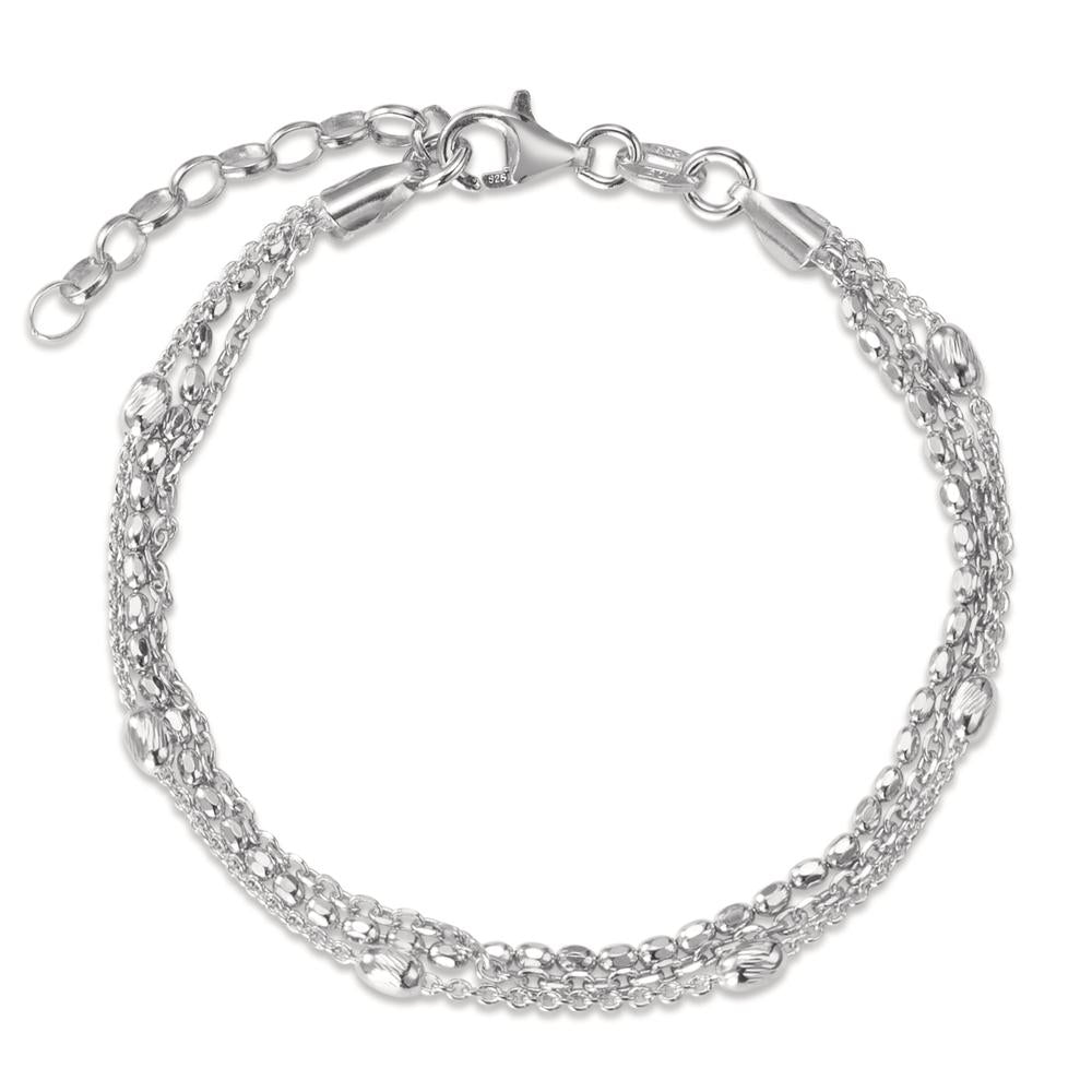 Bracelet Silver Rhodium plated 16-19 cm