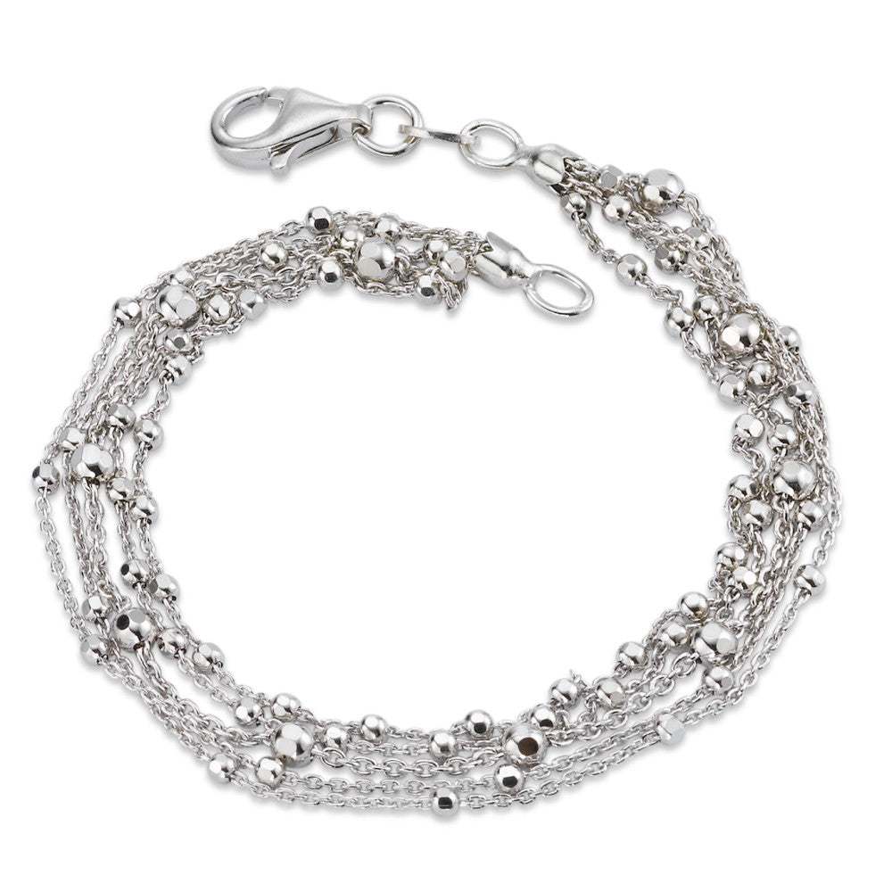 Bracelet Silver Rhodium plated 18 cm