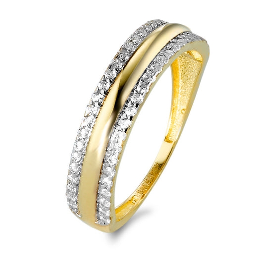 Ring 9k Yellow Gold Zirconia 50 Stones